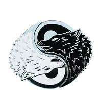 yin yang wolves tai chi brooch metal badge lapel pin jacket jeans fashion jewelry accessories gift
