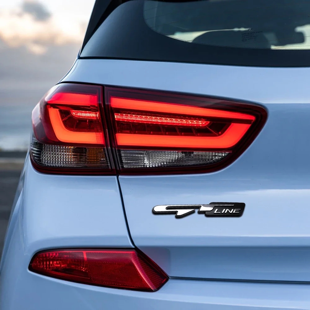 3D Car GT line Design Fender Задний багажник эмблема кузова наклейка для Peugeot Kia K9 Forte Ceed Cerato RIO