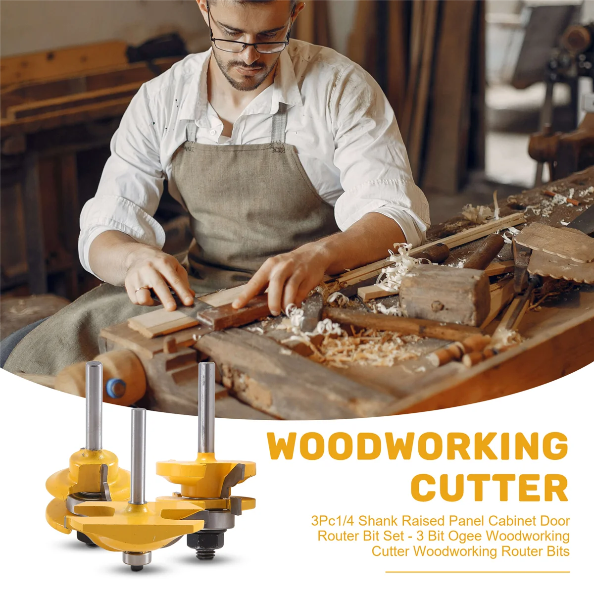 3 шт. набор фрез для деревообработки 1/4 дюйма