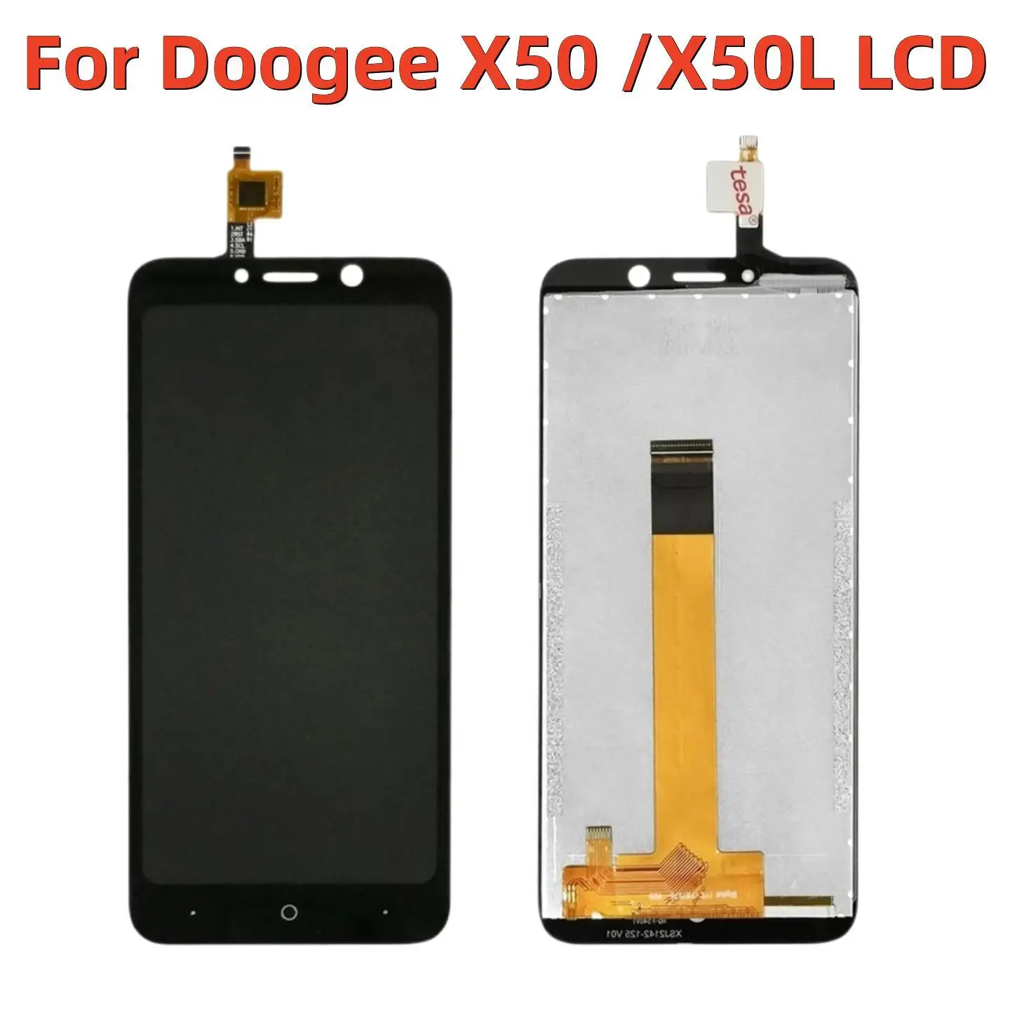 ЖК-дисплей 5,0 дюйма Для Doogee X50 X50L + кодирующий преобразователь сенсорного экрана в сборе Замена 100% Протестировано для сотового телефона DOOGEE X50 / X50L