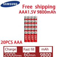 1 20pcs aaa 1 5v 9800mah alkaline rechargeable battery for flashlight toy watch wireless keyboard mouse 3a replacement batteries
