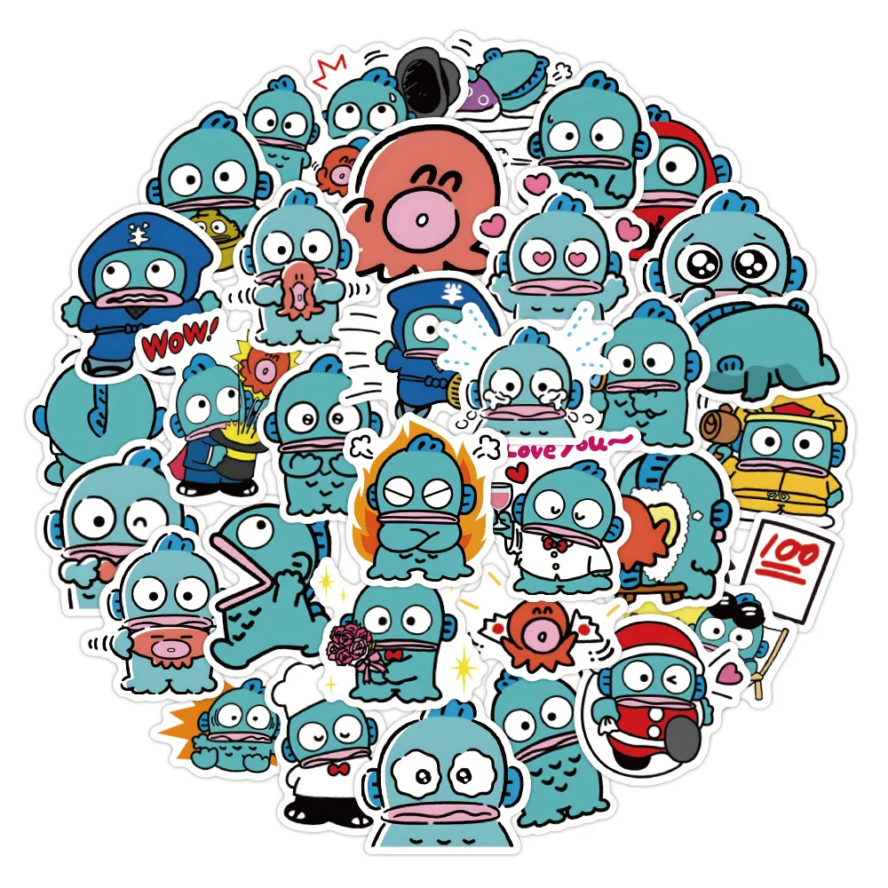 

60 шт. Мультяшные аниме Sanrio Hangyodong граффити наклейки