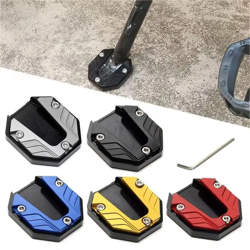 

Universal Scooter Motorcycle Bike Kickstand Extender Foot Side Stand Extension Pad Support Plate Anti-skid Base