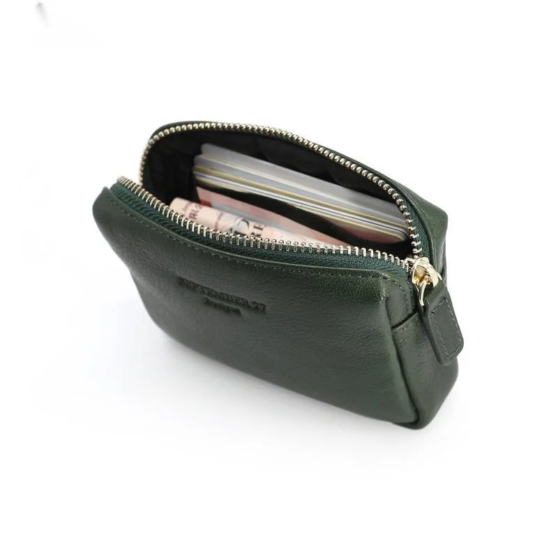 

New Style Coin Purses Female First Layer Leather Zipper Mini Car Key Wallets Women 100% Cowskin Credit Card Purse Pouch Bag