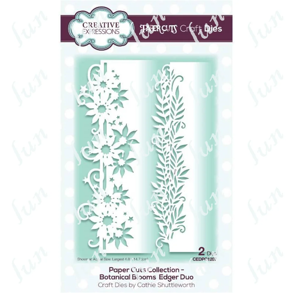 

Flower Botanical Blooms Edger Duo 2022 New Craft Metal Cutting Dies Scrapbooking for Card Make Diy Card Gift Diary Decor Molds