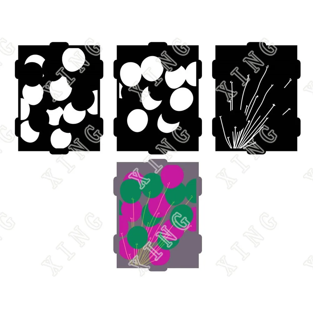

2022 Arrival New Layered Party Balloons Cutting Stencils for Diy Scrapbooking Cut Stencils Make Cards Handmade Decoration Molds