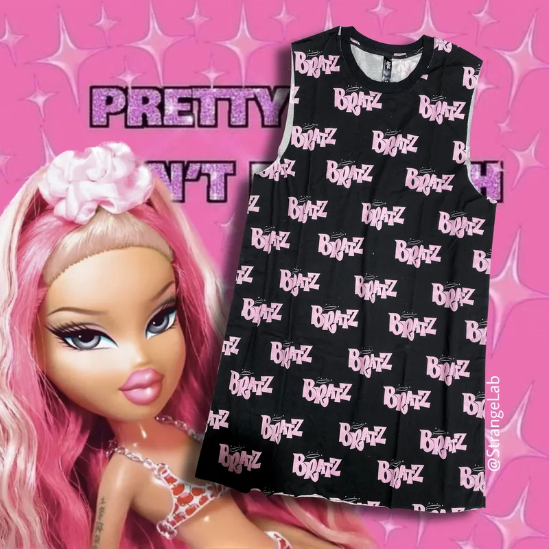 Bratz Vest Fashion Girl Sportswear Cartoon Graffiti Summer Basketball Casual Loose Jacket Waistcoat Delicate Student Clothes