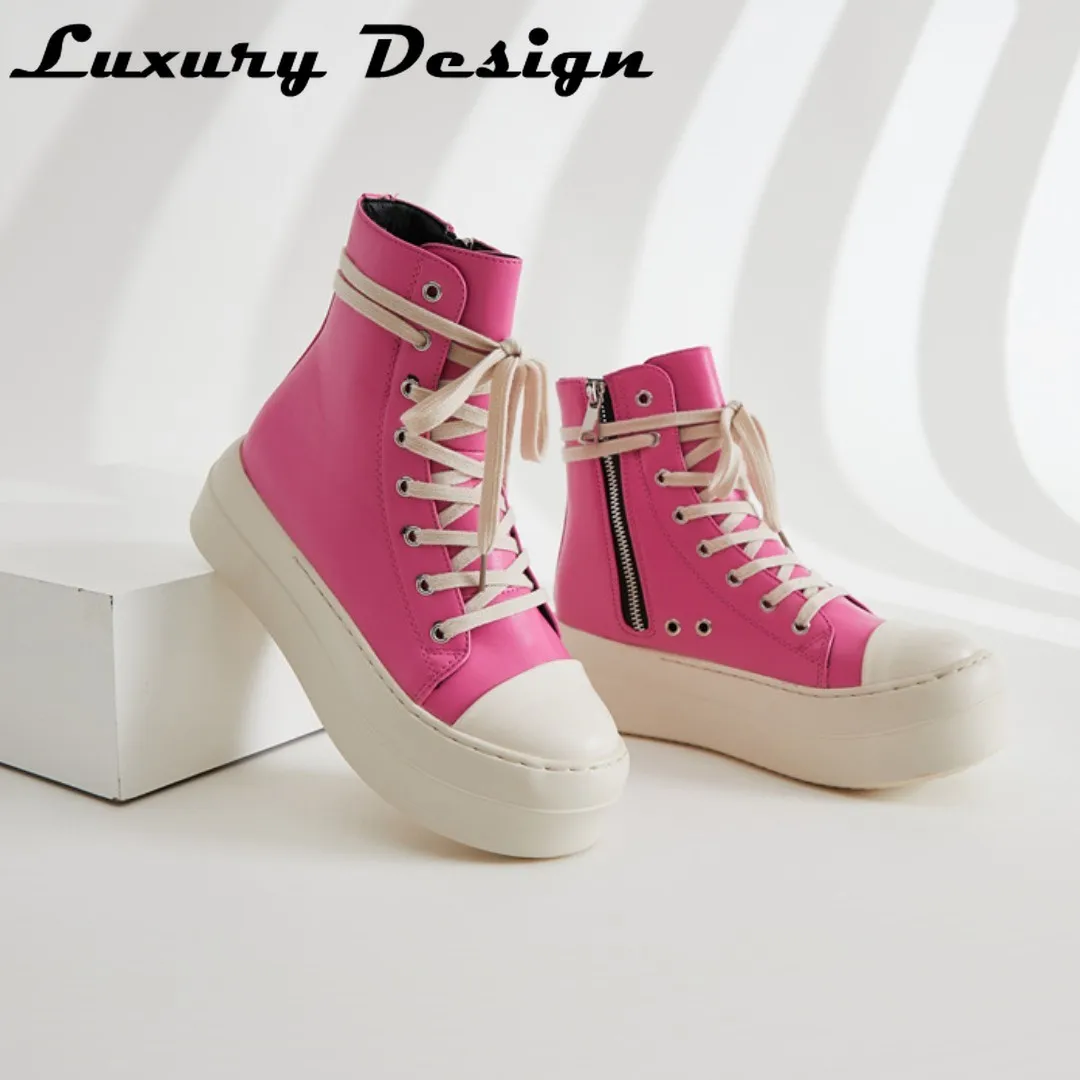 Высокие кроссовки Rick мужская обувь на платформе с перекрестной шнуровкой