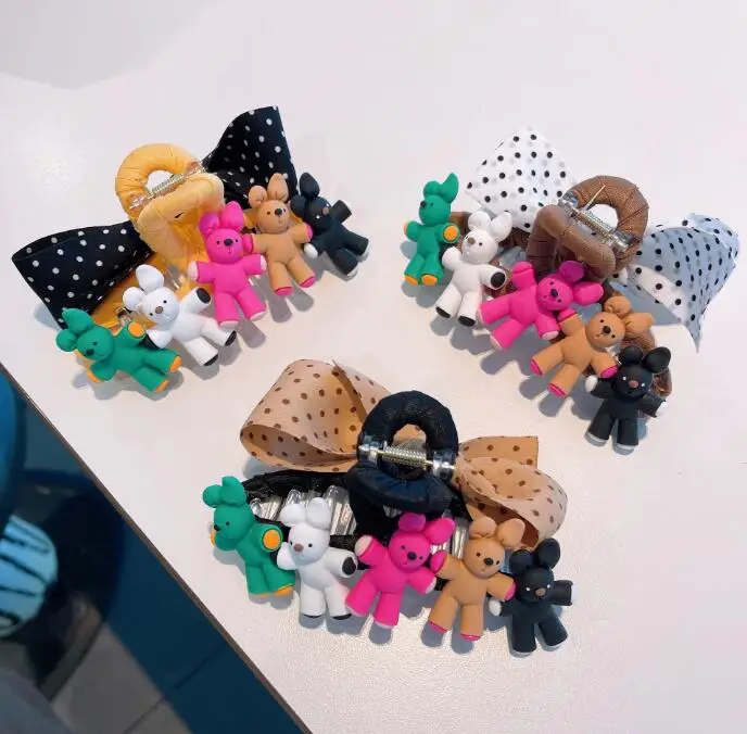 

New three-dimensional RABBIT doll cute girl hair claw chic lovely girl jewelry