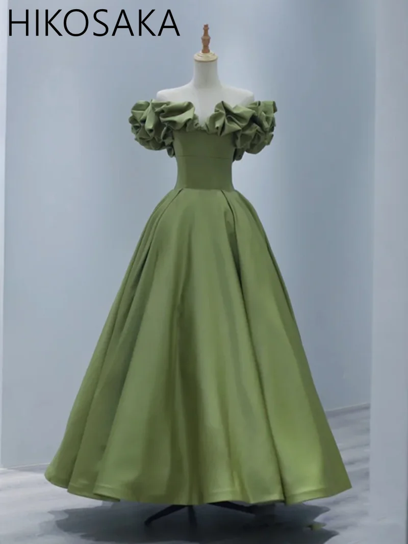 

Green Long Evening Dress Women Party Lacing Dresses Sexy High Waist Wedding Prom Bridesmaid Maxi Y2k Dresses Summer Vestidos