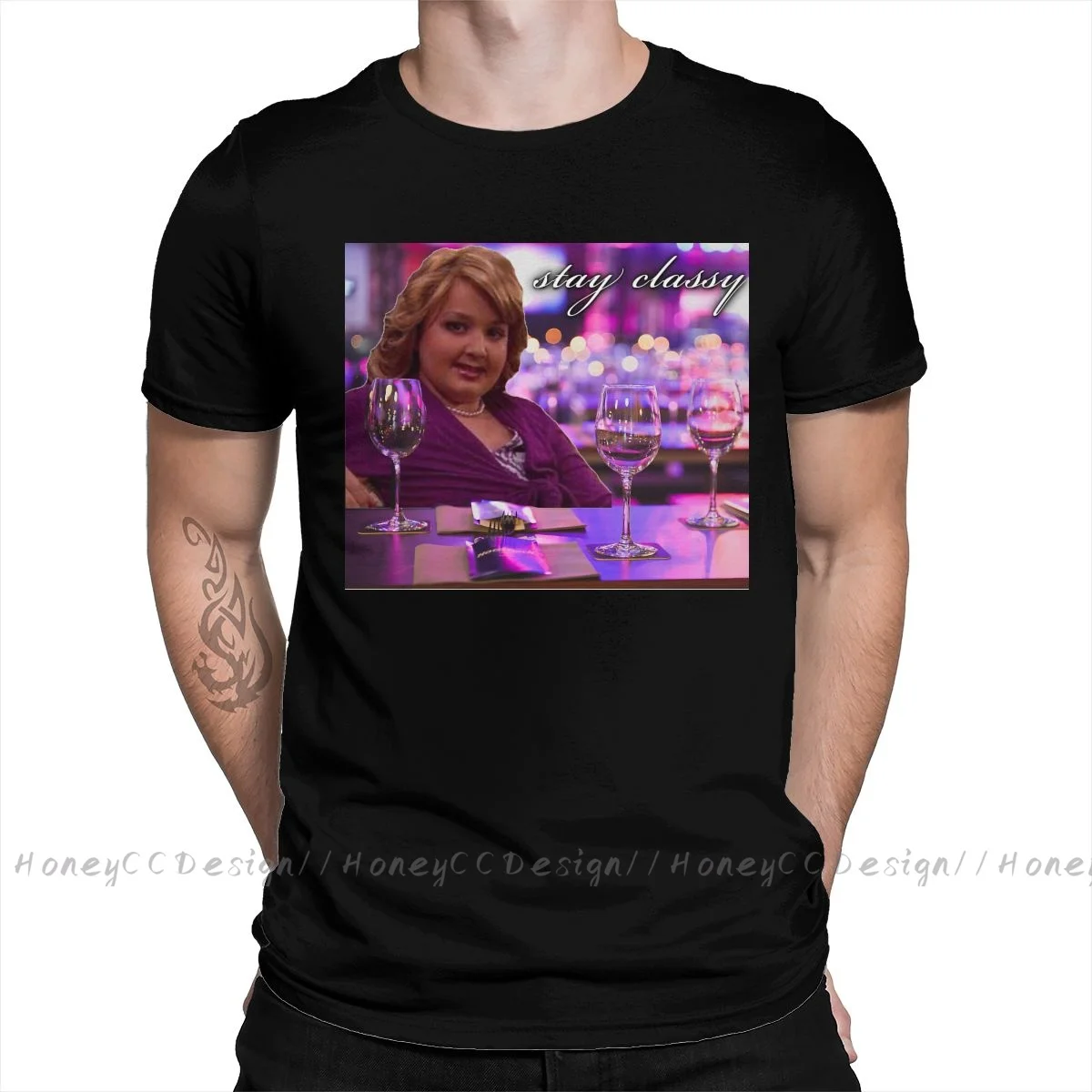 

Gibby New Arrival T-Shirt Gibby Girl Gibby At The Bar Stay Classy Shirt Crewneck Cotton Men TShirt For Adults Plus Size
