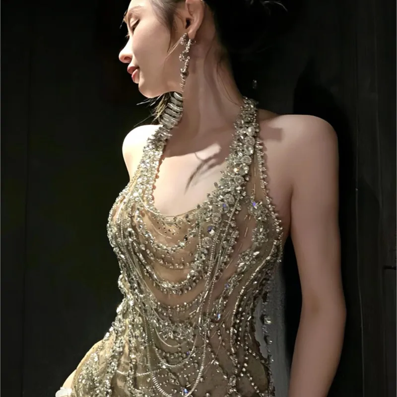 Женское платье-русалка полиэстер