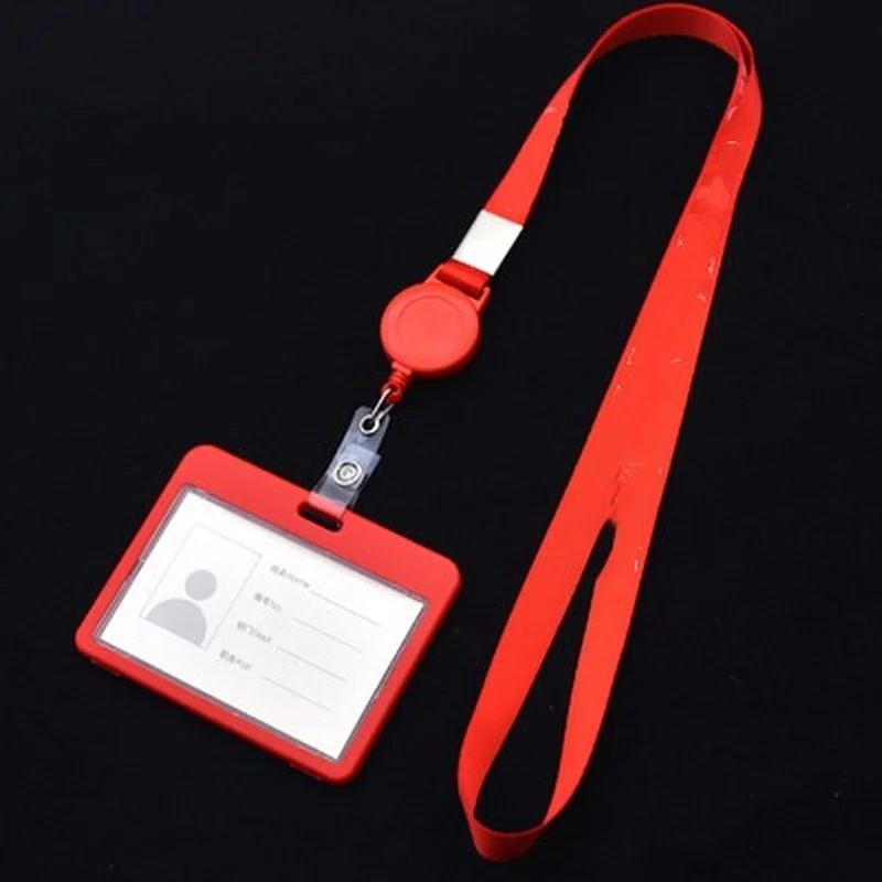 

Case Card Pull Sleeve Reel Access Name Retractable Cover With Pass Card 1set Staff Badge Work Badge Tag Lanyard Bus Employees