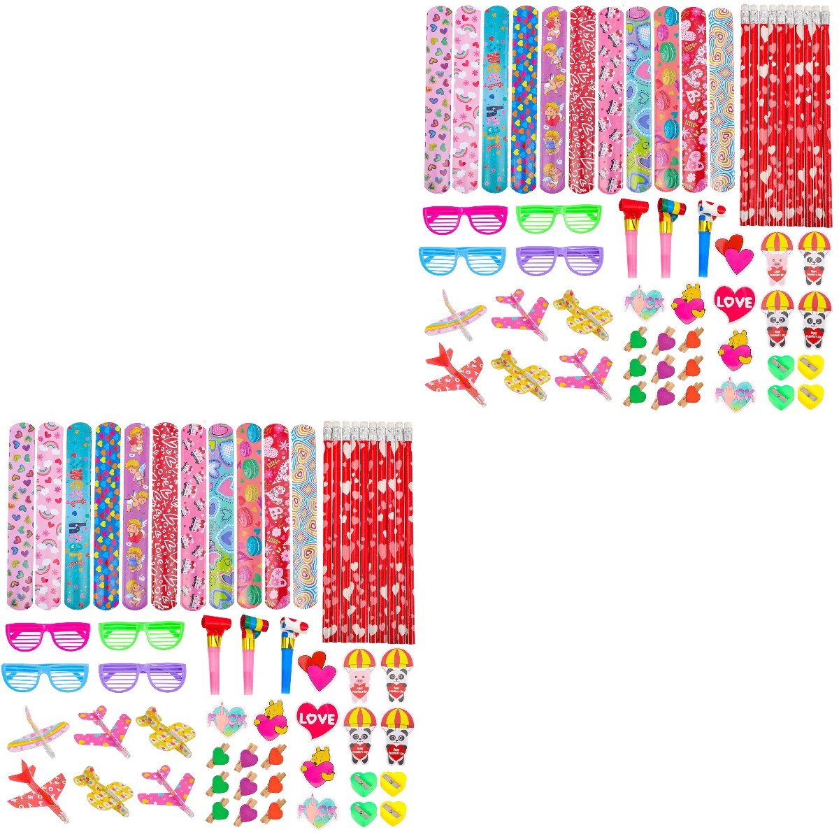 

2 Sets of Valentine's Day Stationery Classroom Exchange Party Favors Kids