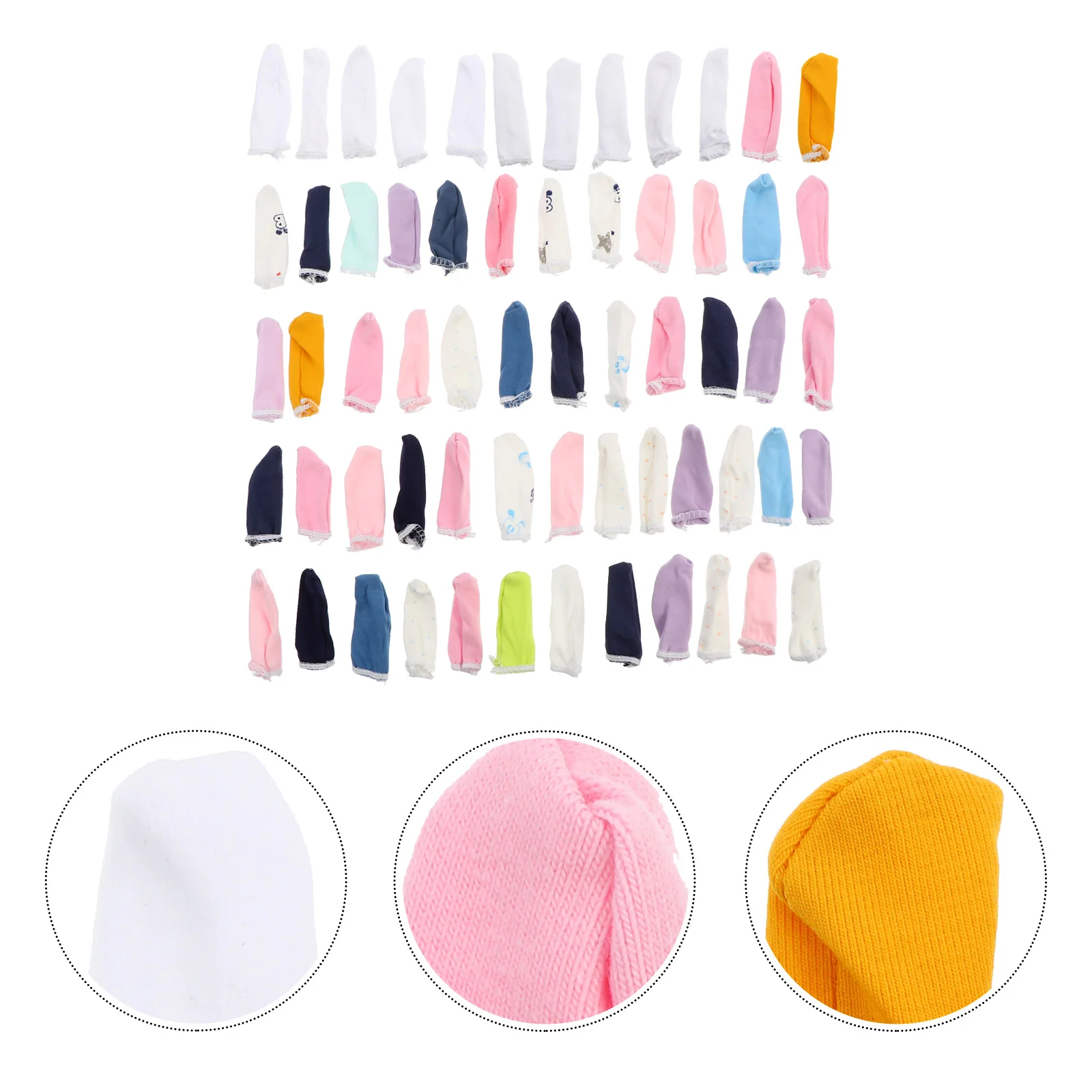 

60pcs Finger Cots Cotton Finger Guards Elastic Finger Protection Cover Sleeves for Electronic Repair