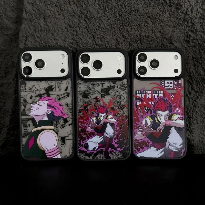 Фото Японский аниме-чехол HUNTER×HUNTER для iPhone 17 Pro Max, 11, 12, 13, 14, 15, 16, 17 Pro Max Plus, Air 3D Lie Hyskoa·Morroh Cover №1