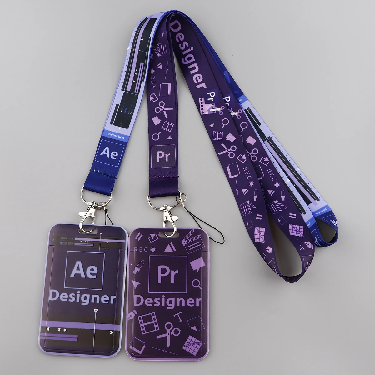 Design Software Pr Ps Premiere Neck Strap Lanyard for Keys Keychain ID Badge Holder Card Cover Keyring Accessories Designer Gift images - 6