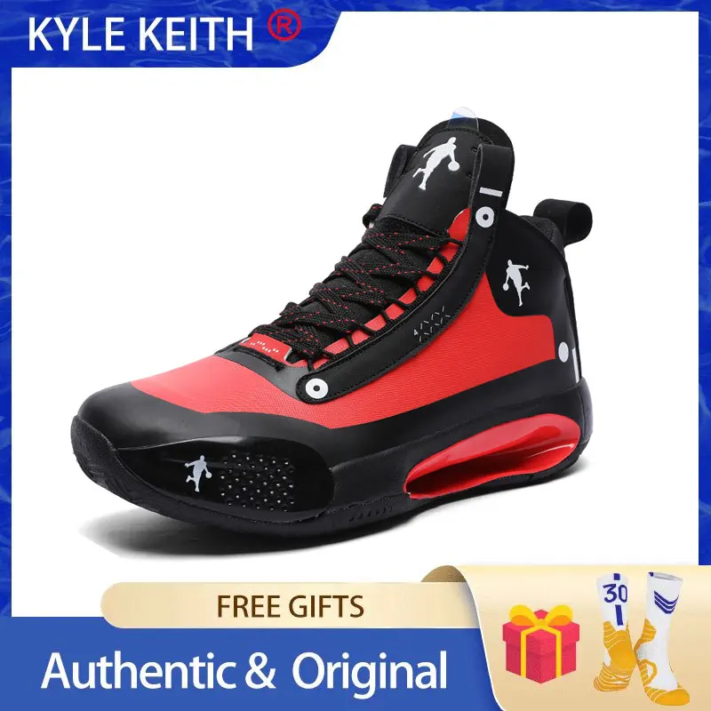 Enlarge Basketball Shoes Kids Lace-Up High Top Sneakers Mens Retro Basketball Shoes Breathable Trend Boys Chaussure Walking Shoes