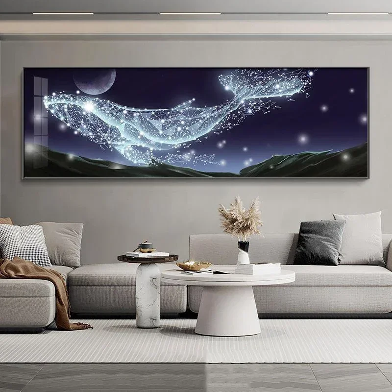 Домашний декор холст картина абстрактное свет роскошное звездное небо кит
