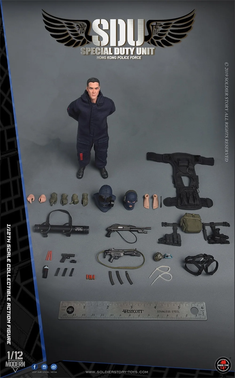 

Hot Sale 1/12th SoldierStory SSM002 Special Duty Unit Hong Kong Police Force Assault Team Collectible Action Figure