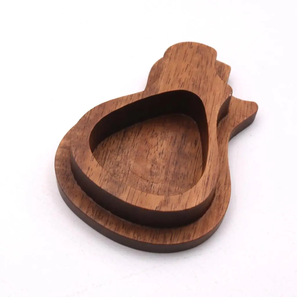 

Wood Guitar Picks Plectrum+Pick Holder For Acoustic Electric