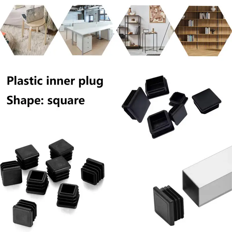 Пластиковые черные квадратные заглушки 10/13/15/16/18 мм