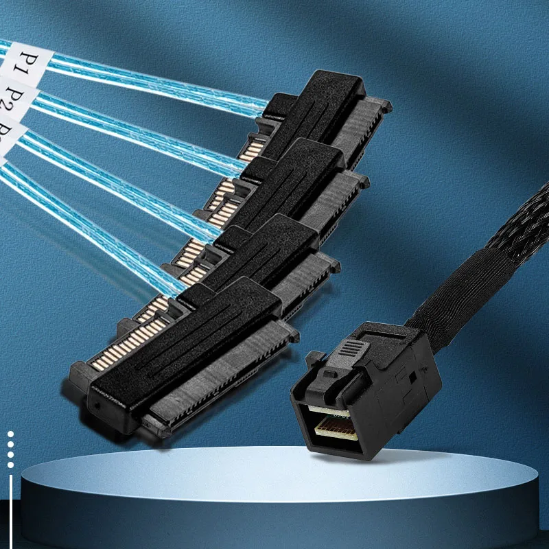 Кабель Mini SAS 36-контактный SFF-8087/SFF-8643 HD/4 ata SATA 7P 29-контактный SFF-8482 для передачи