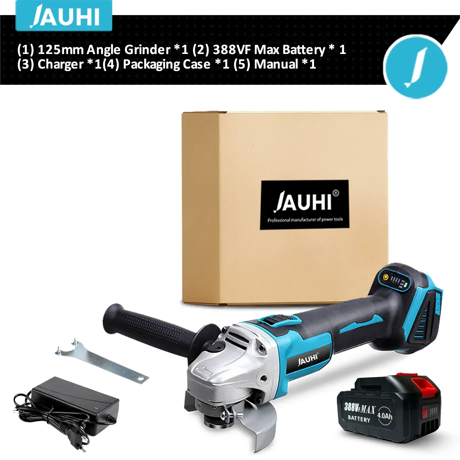 

Бесщеточная угловая шлифовальная машина JAUHI 125 мм для Makita 18 В