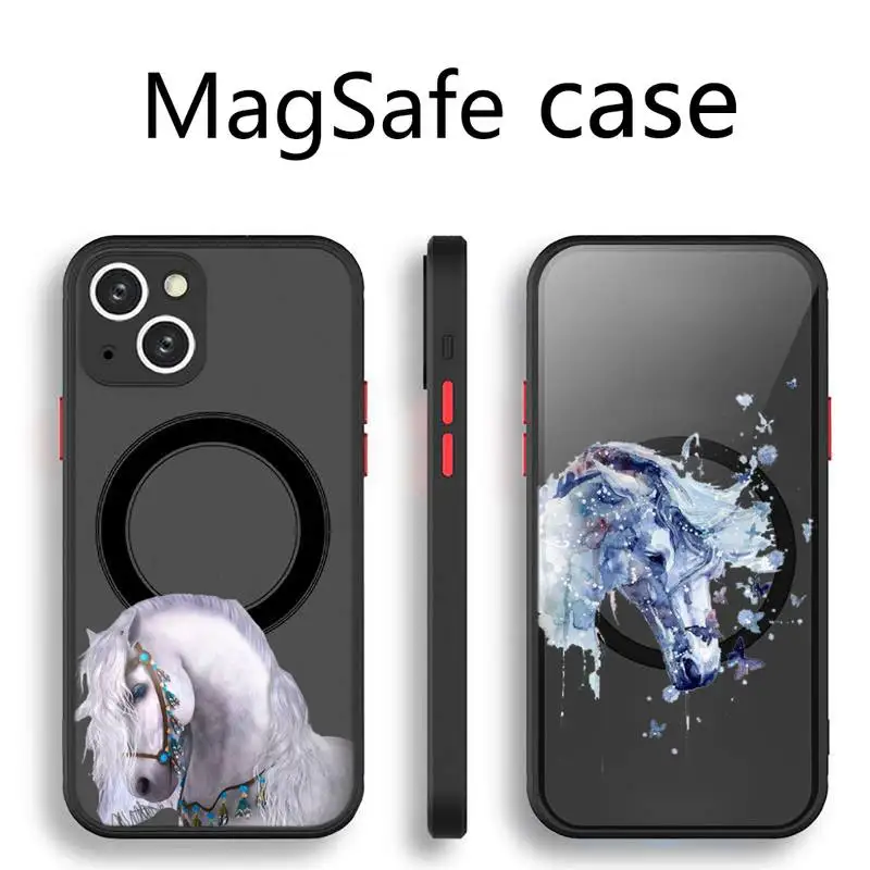 

Frederik The Great beauty horse Phone Case Transparent Magsafe Magnetic Magnet For iPhone 13 12 11 Pro Max Mini