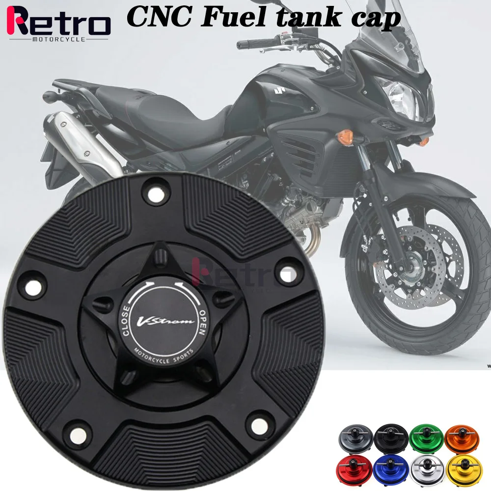 108mm Aluminum Motorcycle Fuel Tank Gas Cap Cover Keyless for Suzuki GSX600F GSX 600F GSX600 F 1998-2001 CNC Quick Release Cover