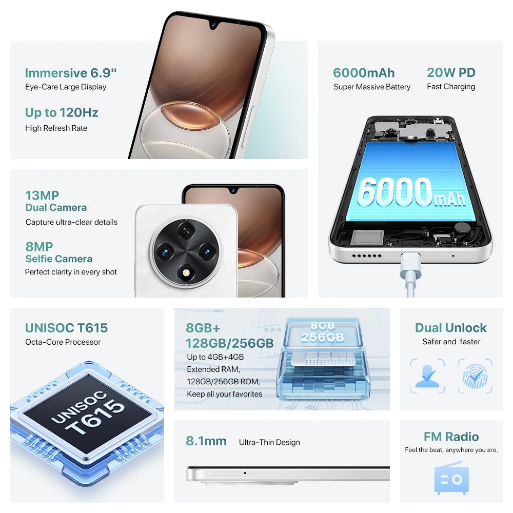 Смартфон UMIDIGI G100 6/128ГБ