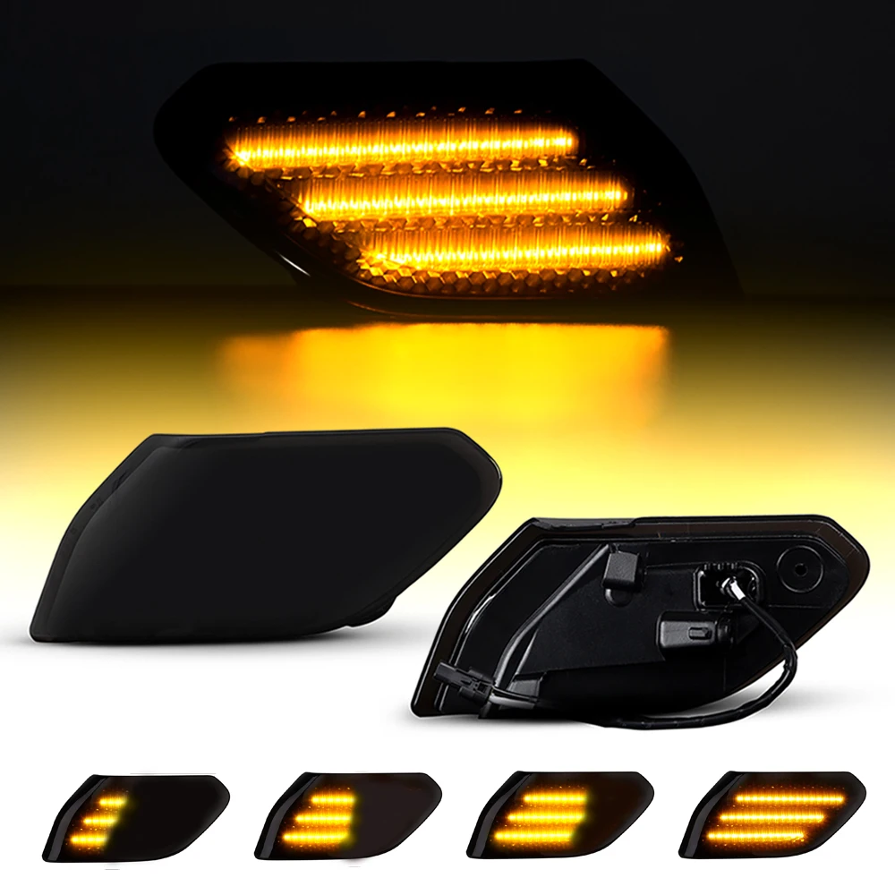 

Для Jeep Wrangler JL 2018-2021, Гладиатор JT 2020-2021, 2 шт., фотодинамический боковой маркер, Фонарь указателя поворота, Световой индикатор