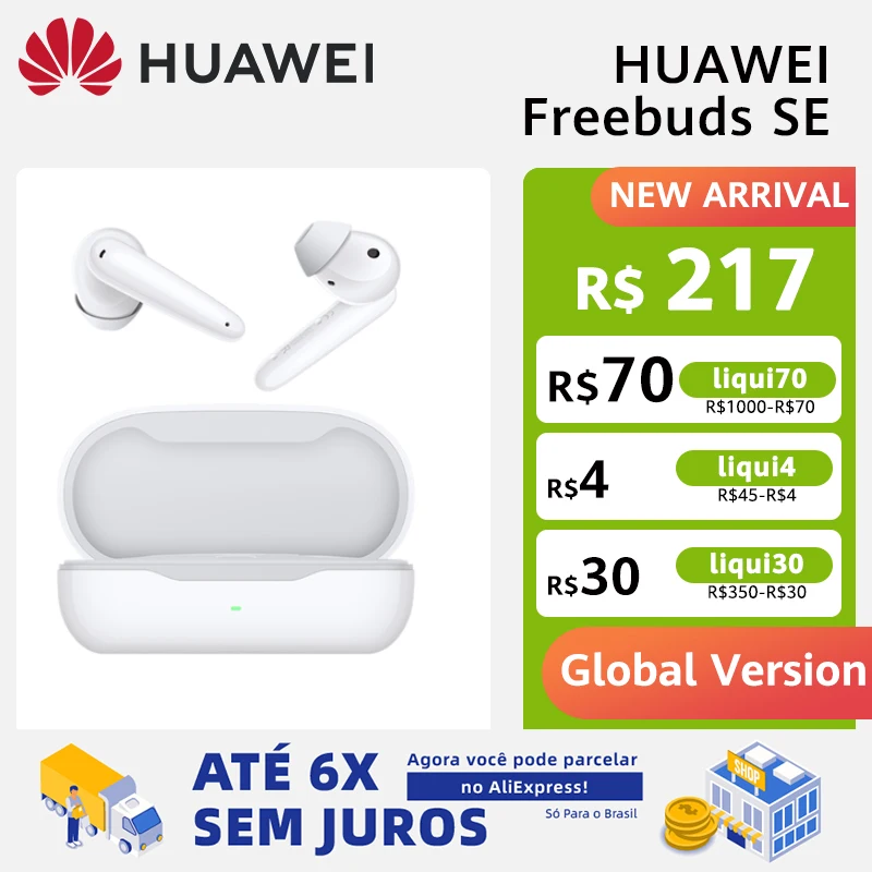 

NEW HUAWEI FreeBuds SE Call Noise Cancellation Crystal Clear Sound Quality 24 Hours of Audio Playback Bluetooth 5.2 IPX4