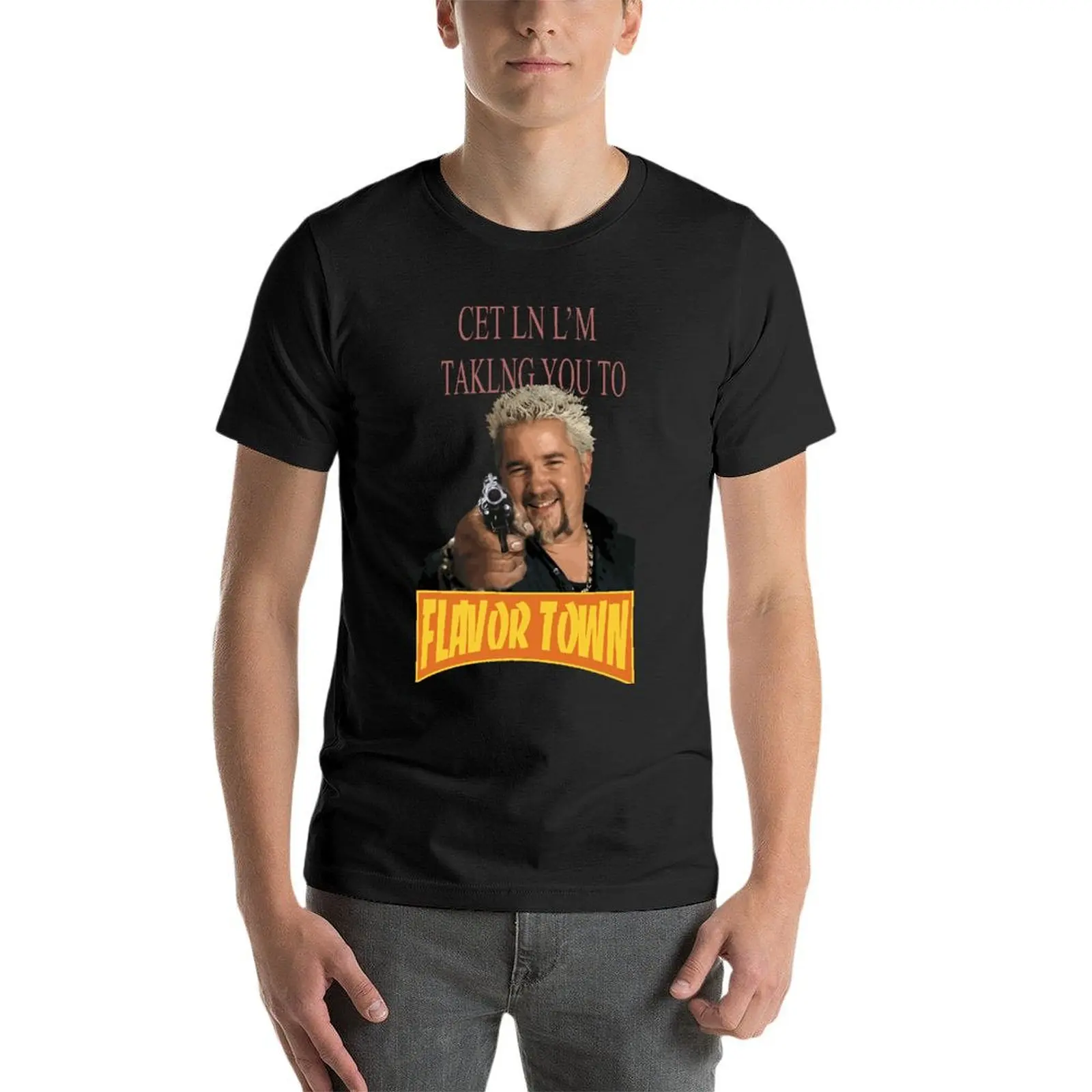 

Guy Fieri Get In I'M Taking You To Flavortown Oversized T-Shirts Fashion Men'S Clothing Short Sleeve Streetwear Big Size Tops Te