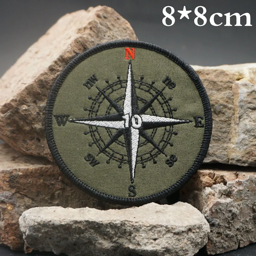 Тактические нашивки с вышивкой компасом для рюкзаков и одежды военные