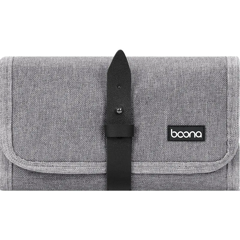 Oxford Trifold Electronic Storage Bag Digital Organizer U Disk Power Bank earphone Data cable Electronic Gadget Protection Pouch