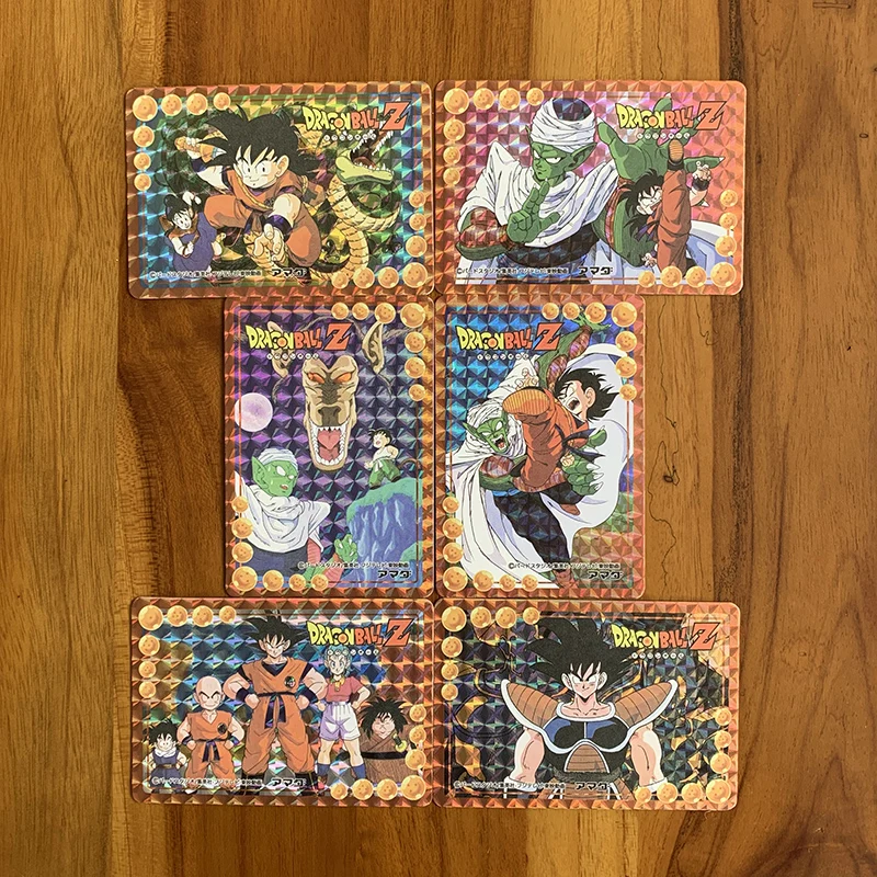

6 шт./набор, самостоятельное изготовление, карточка с жемчугом дракона, Сон Гоку пикше, ограниченная флэш-карта в японском ретро-стиле, аниме, периферийные карточки, коллекционные карточки, Подарочные игрушки
