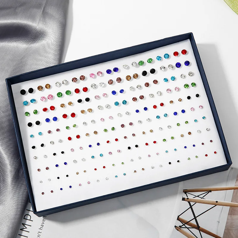 100 пар серег для женщин винтажные серьги в форме животных стиле панк с кубическим