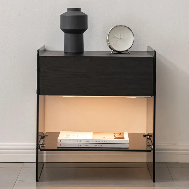 

Storage Simple Nightstand Modern Black Nordic Trendy Nightstand Luxury Bedroom Mesita De Noche Dormitorio Home Furniture