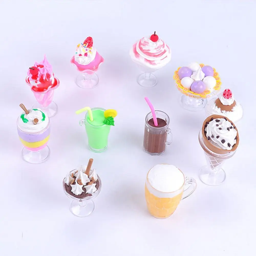 

Hot Sale 17pcs/Set Mini Transparent Drink Cups Dish Plate Tableware Miniatures DIY Toy