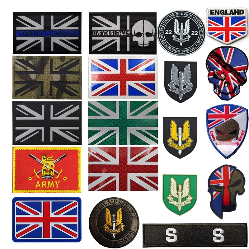 Вышитый Британский значок секретной службы по воздуху, британский флаг, светоотражающий пластырь в виде светоотражающего элемента боевого духа