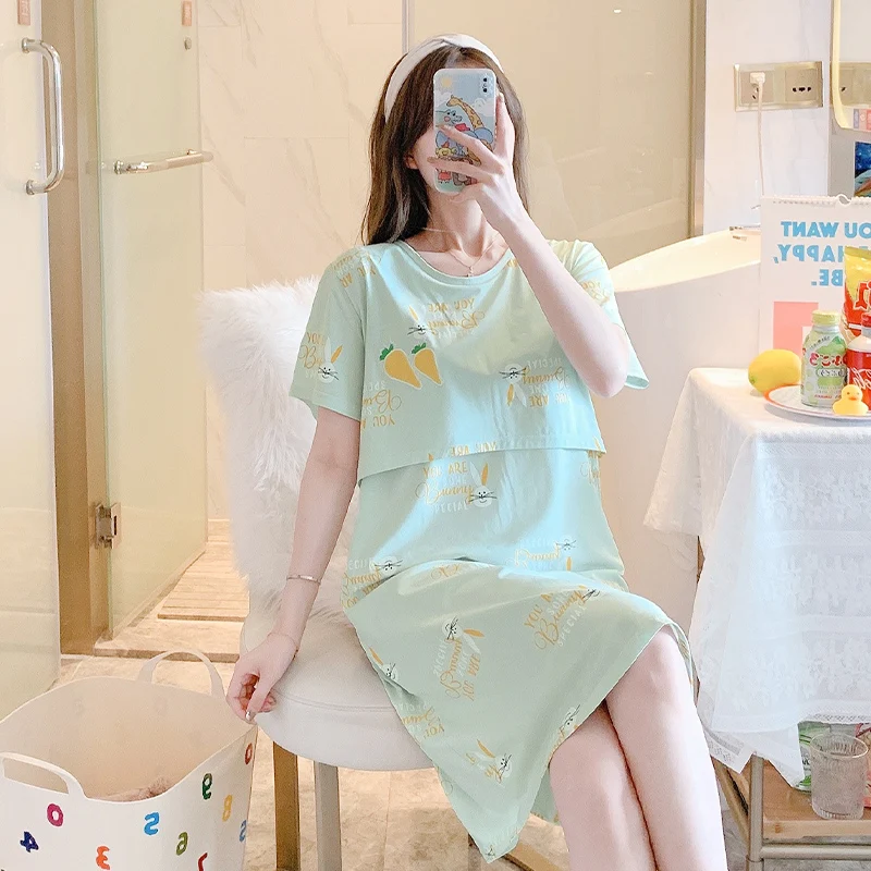 95% Cotton Maternity Nursing Sleepwear 