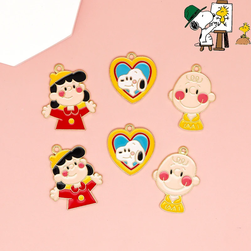 Снупи эмалированные капли подвеска в виде собаки ожерелье животного детский