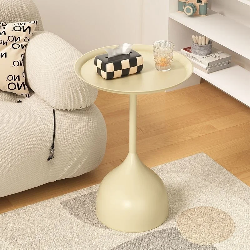

Cream style small coffee table, living room, household, sofa, edge internet red round simple