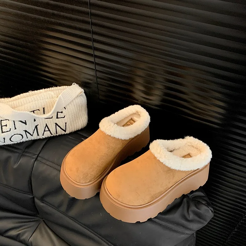 Женские теплые хлопковые тапочки Musil модные вращающиеся с закрытым носком