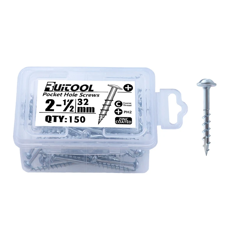 

32 /25/38/50/63mm Multifunctional Pocket-Hole Screw Kit Angled Hole Screws