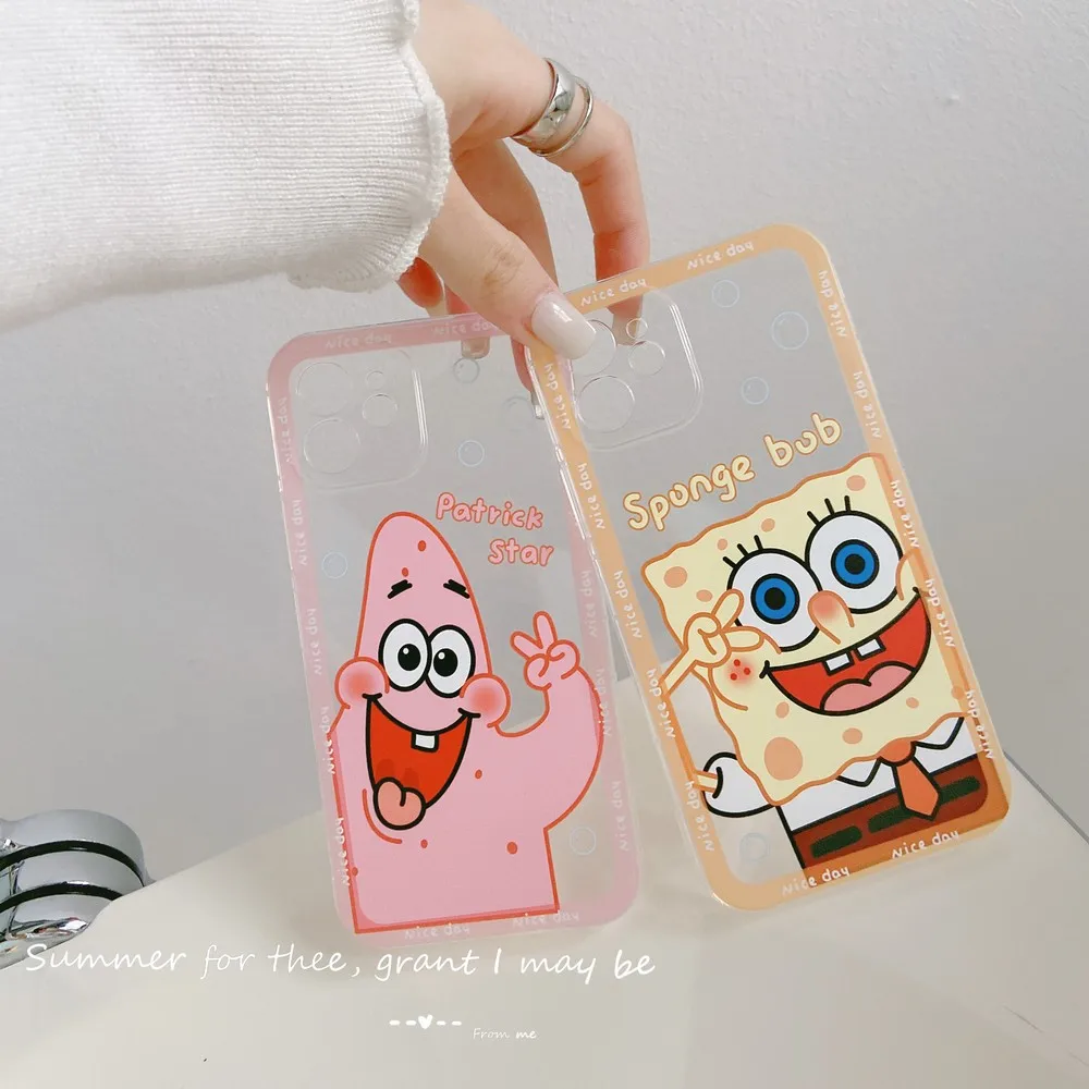 

Cartoon Character Pattern Transparent Case For iphone 11ProMax 11 12Pro 12 13ProMax 13Pro 13 XS X XR XSMAX Soft Shell