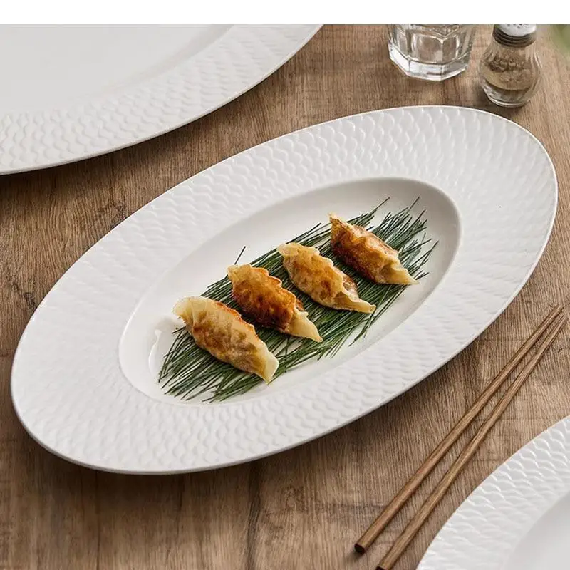 Сплошной цвет текстура чешуи керамическая неглубокая тарелка рыба суши