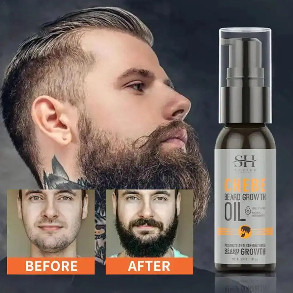 

Natural Men Beard Growth Oil Chebe Fast Effective Beard Enhancer Treatment Loss Growth Hair Product Care Beard 30ml Serum