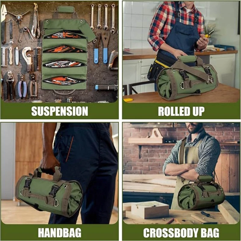 Портативная сумка для инструментов из ткани Оксфорд складной дизайн держатель